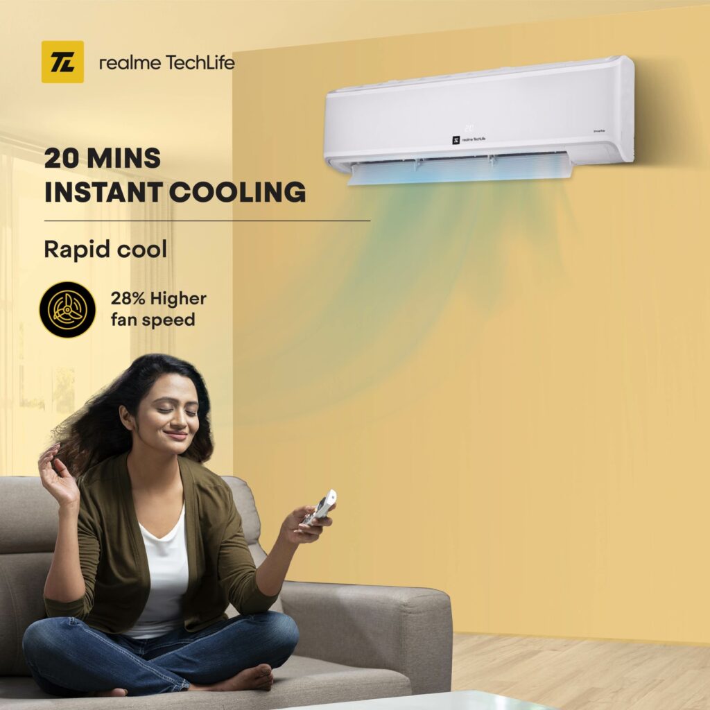 realme TechLife 2023 Range 1 Ton 4 Star Split Inverter